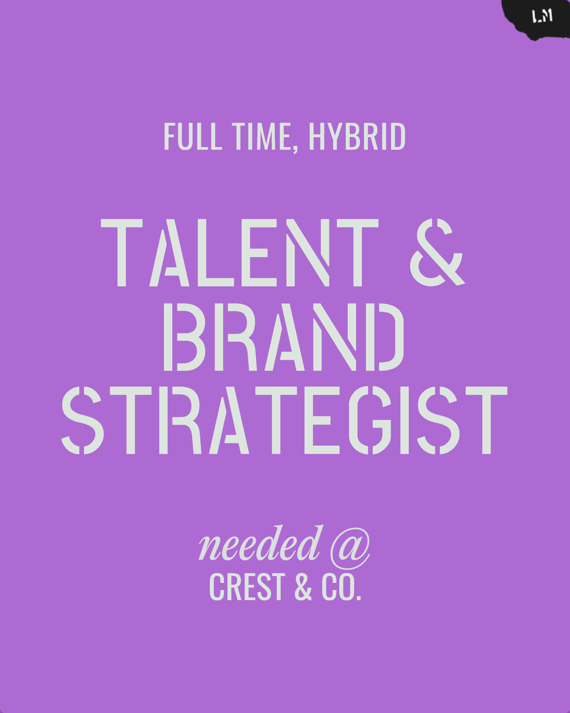 Talent & Brand Strategist Cover