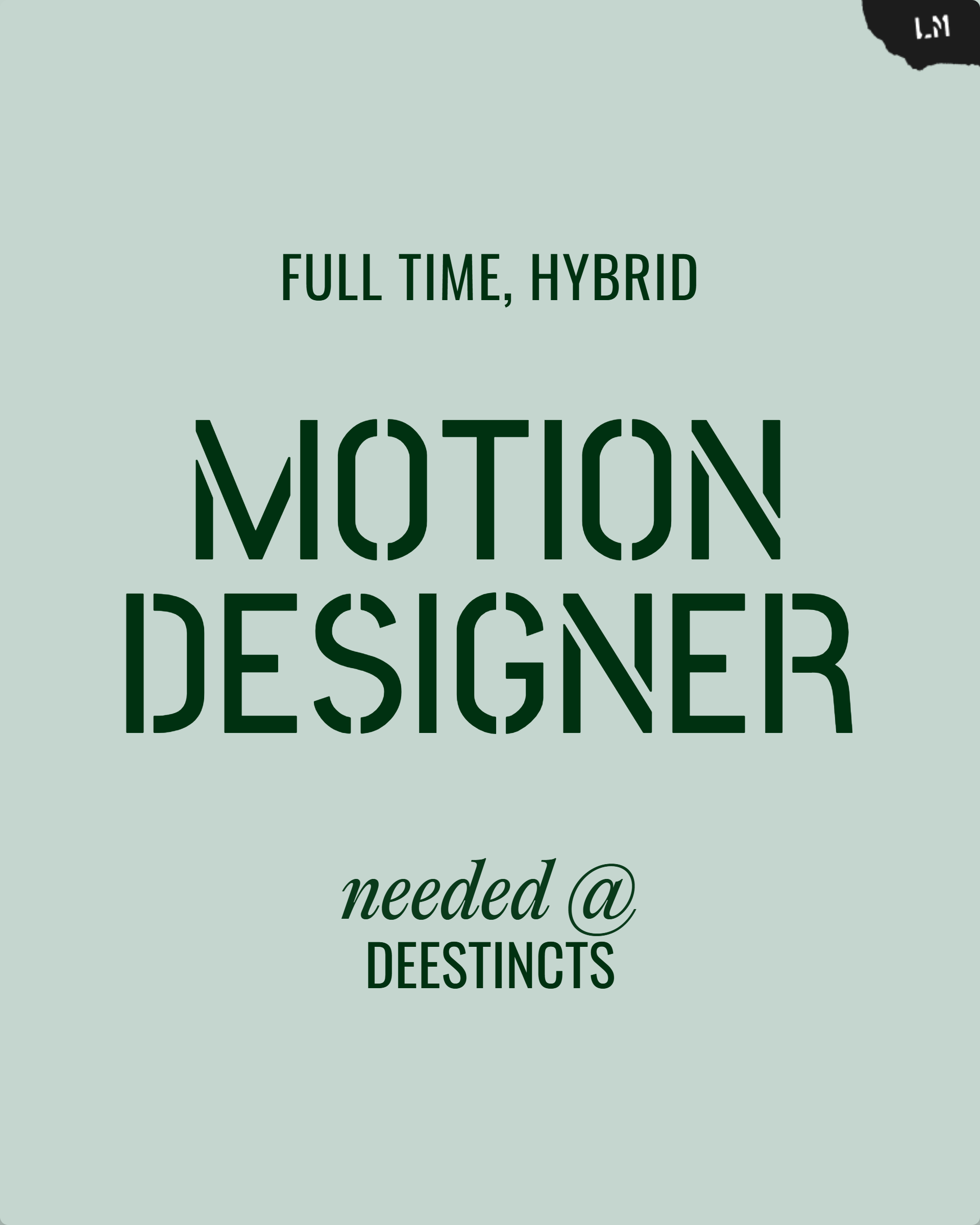 Motion Designer Cover