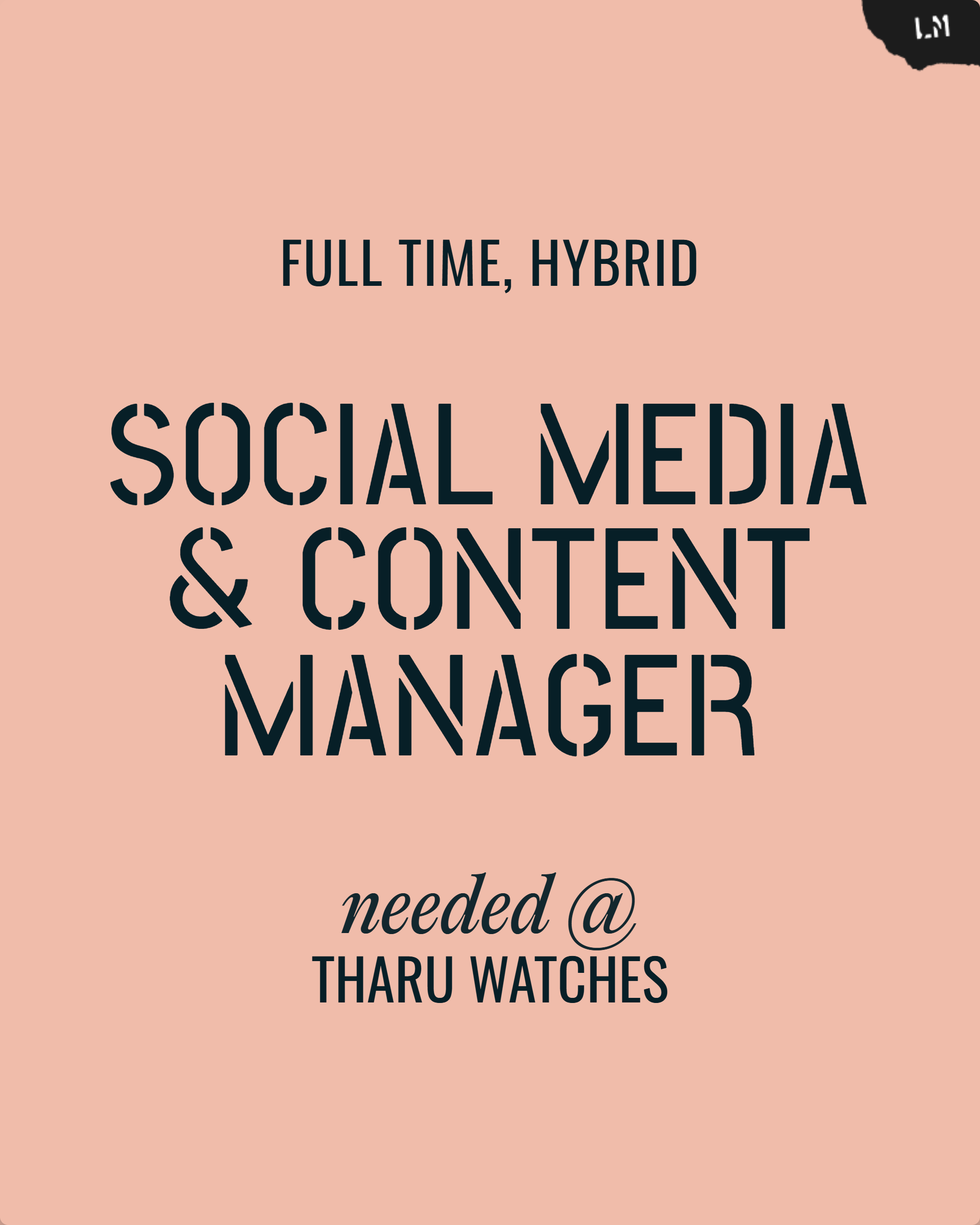 Social Media & Content Manager Cover