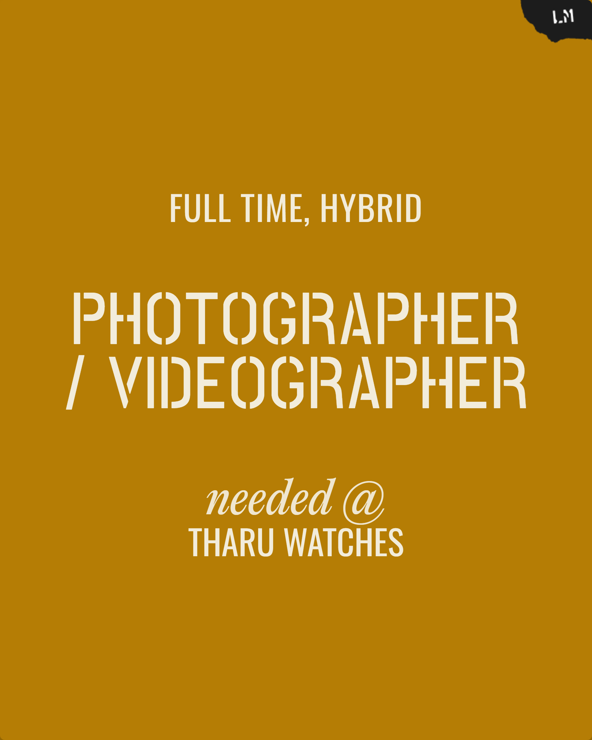 Photographer / Videographer Cover