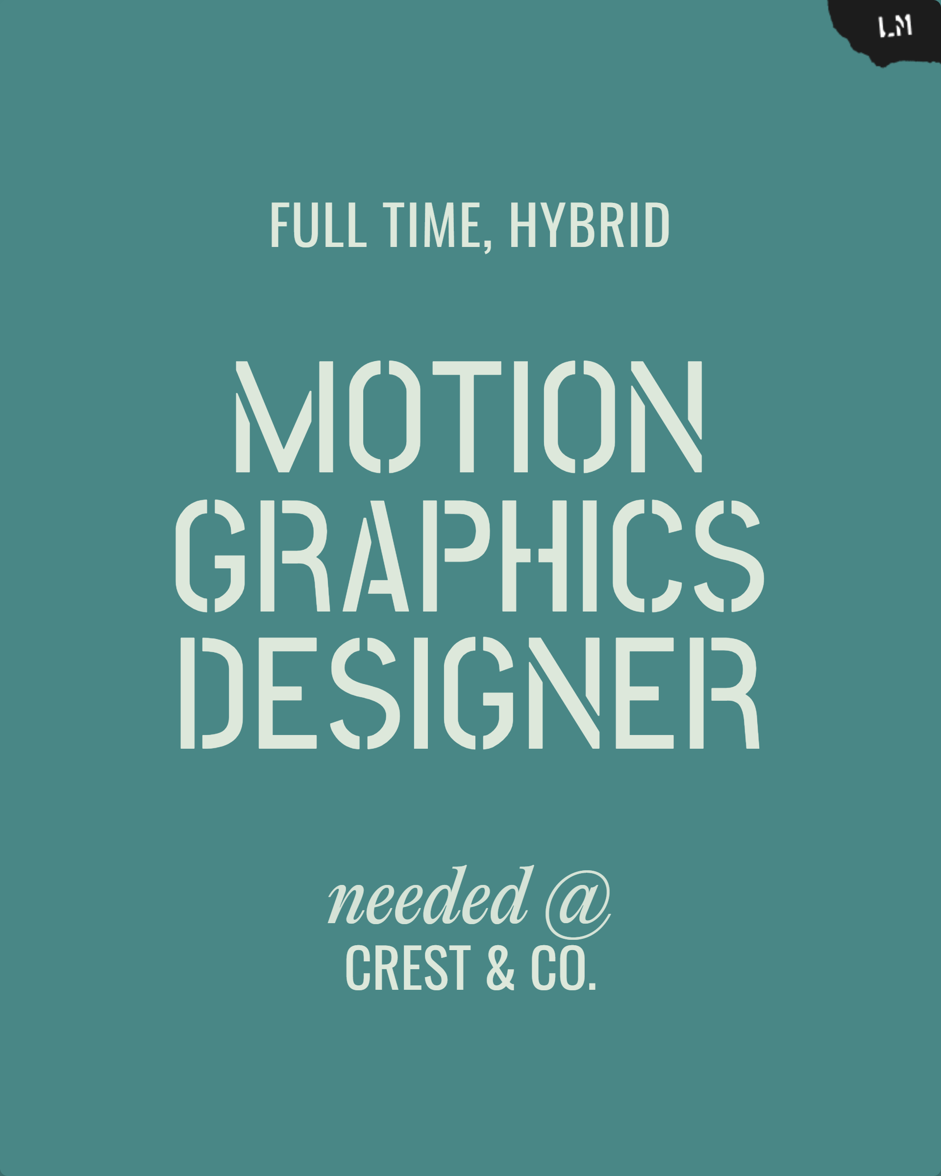 Motion Graphics Designer Cover