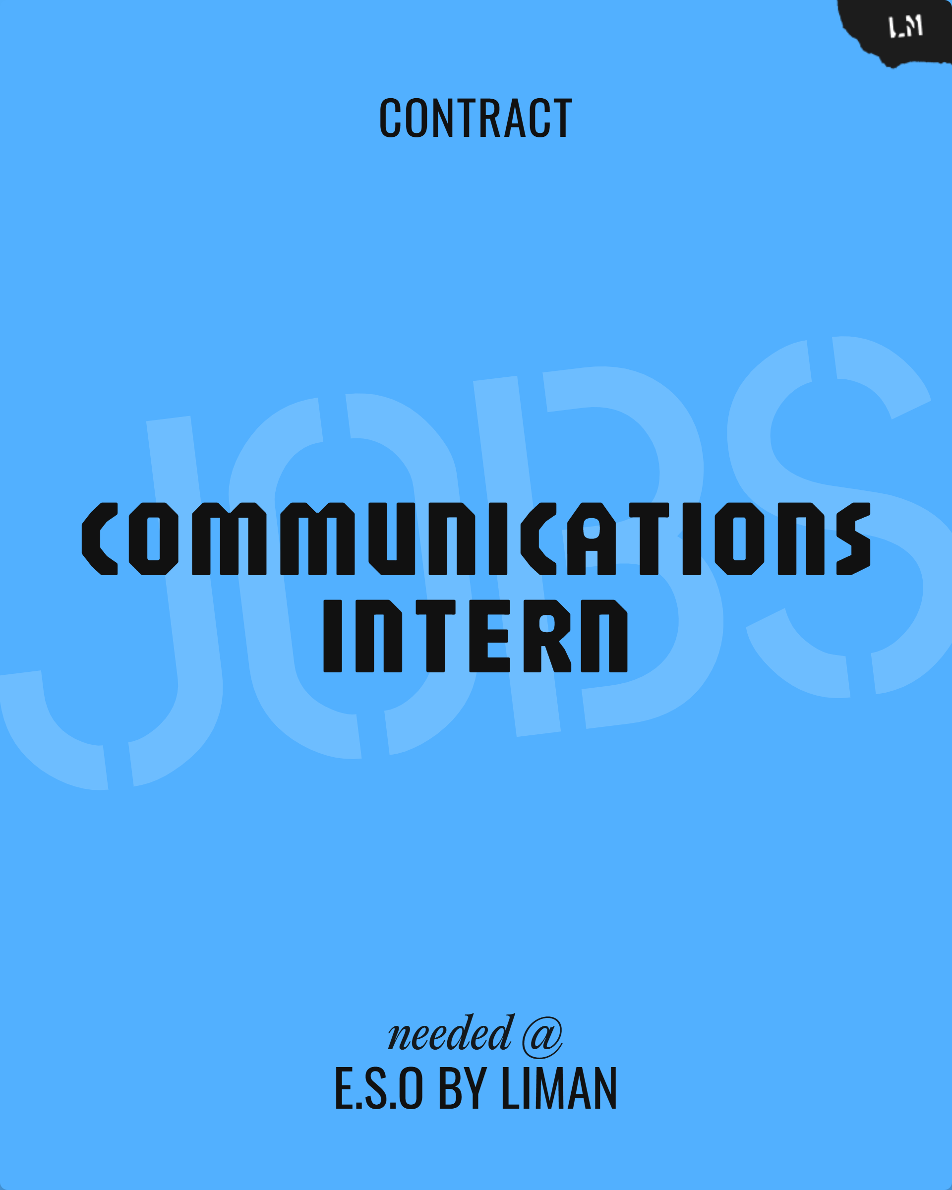 Communications Intern Cover