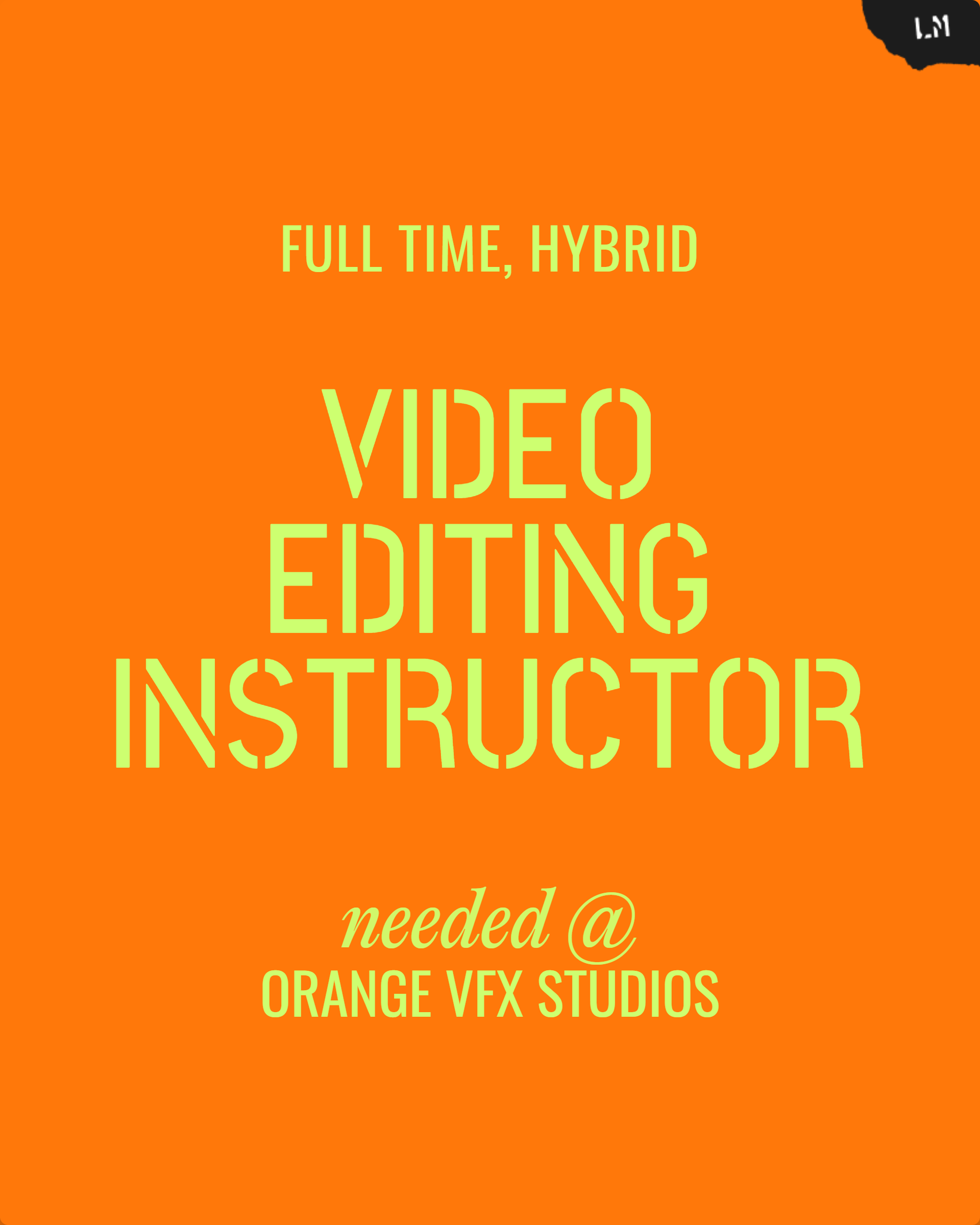 Video Editing Instructor Cover